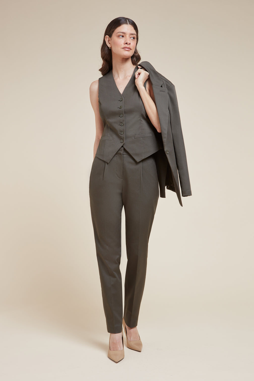 Stockholm Waistcoat - Olive Khaki