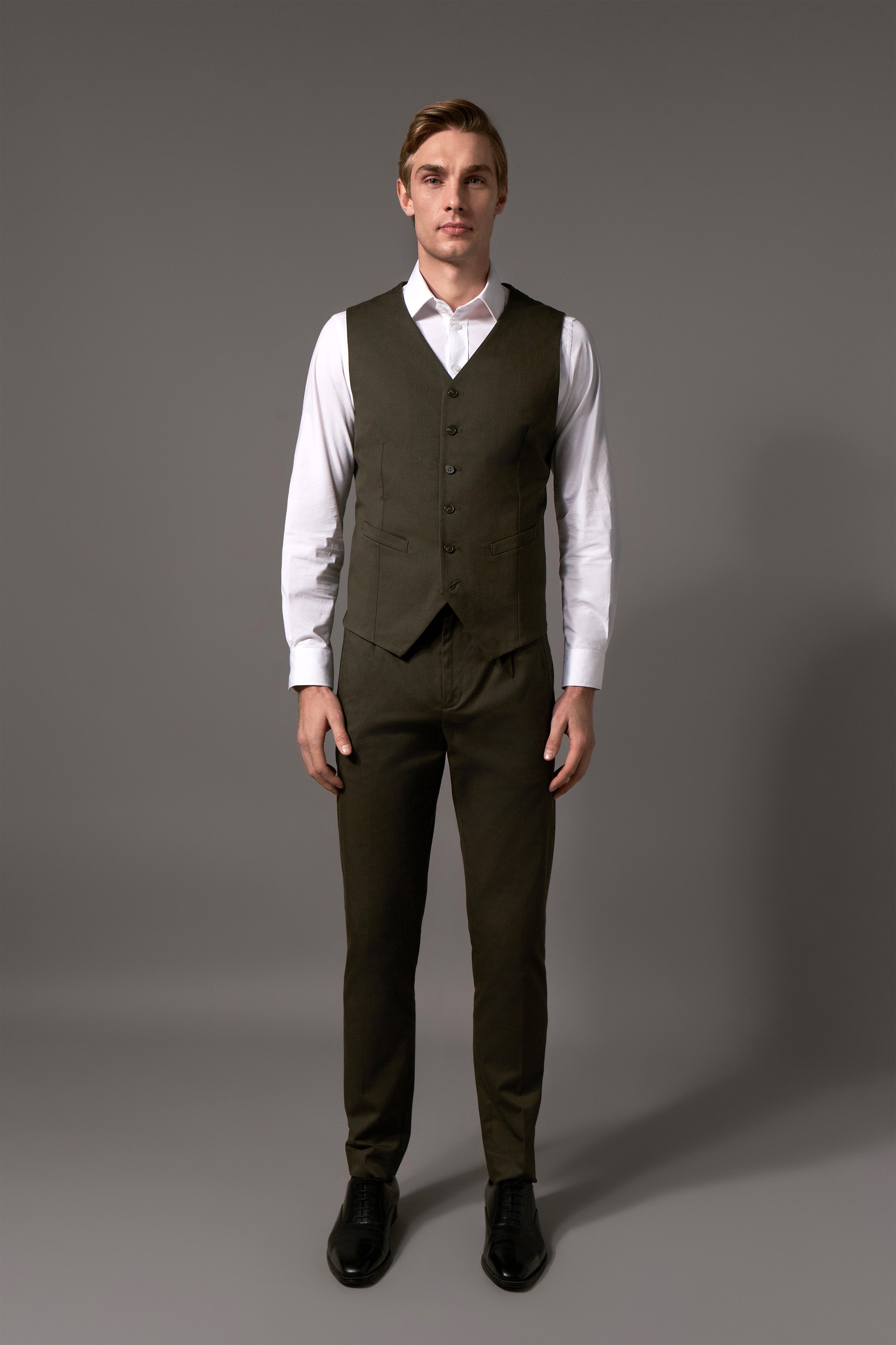 Zurich Waistcoat - Olive/Khaki