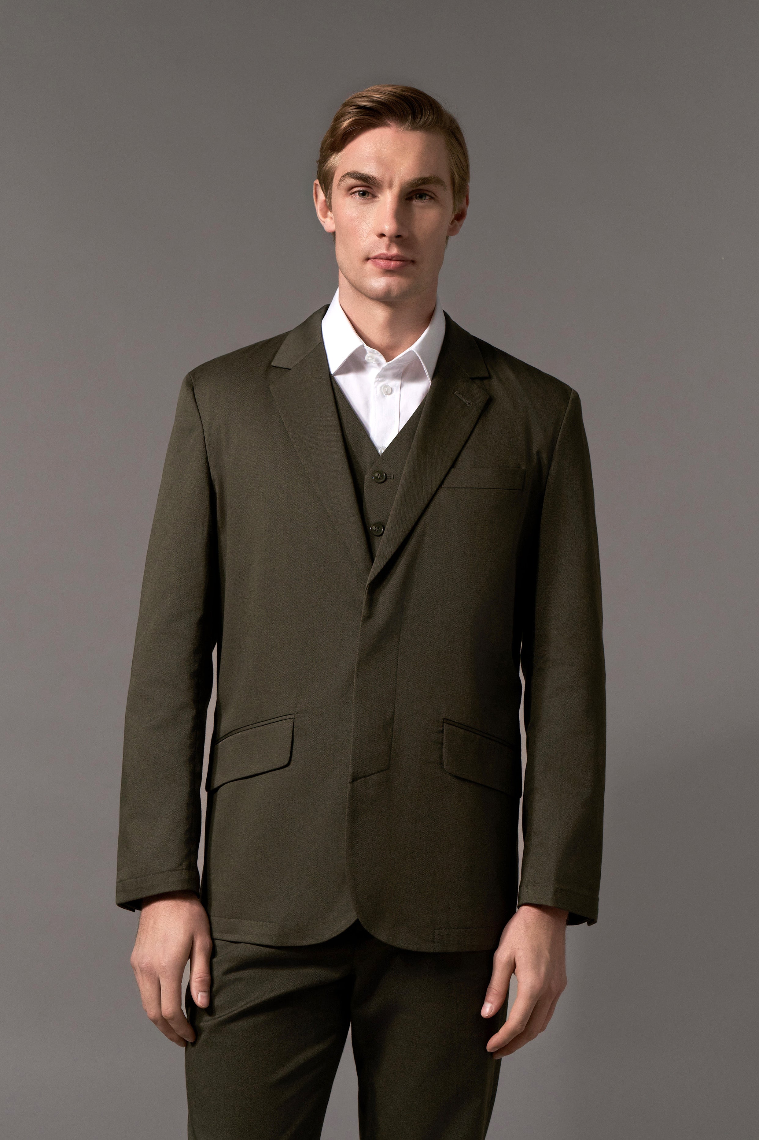 Zurich Waistcoat - Olive/Khaki