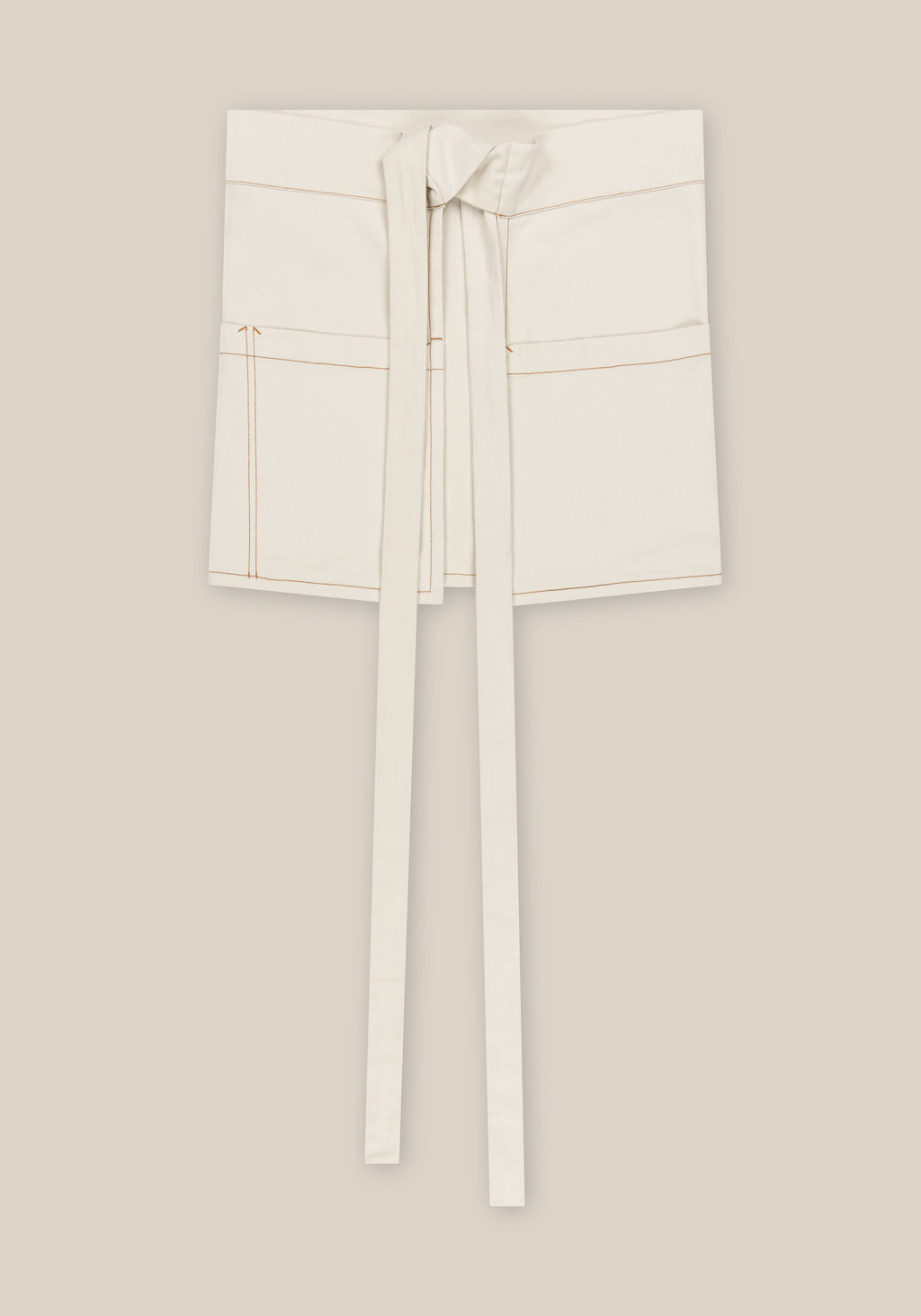Chestnut Short Apron - Ecru