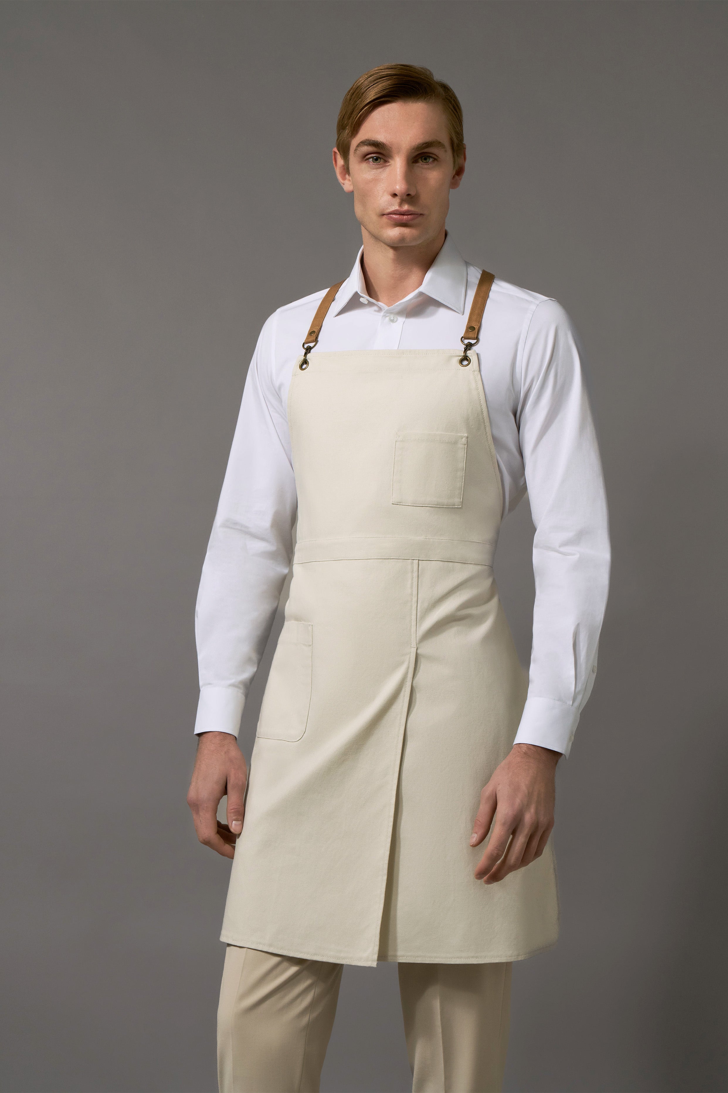 Poplar Bib Apron - Ecru