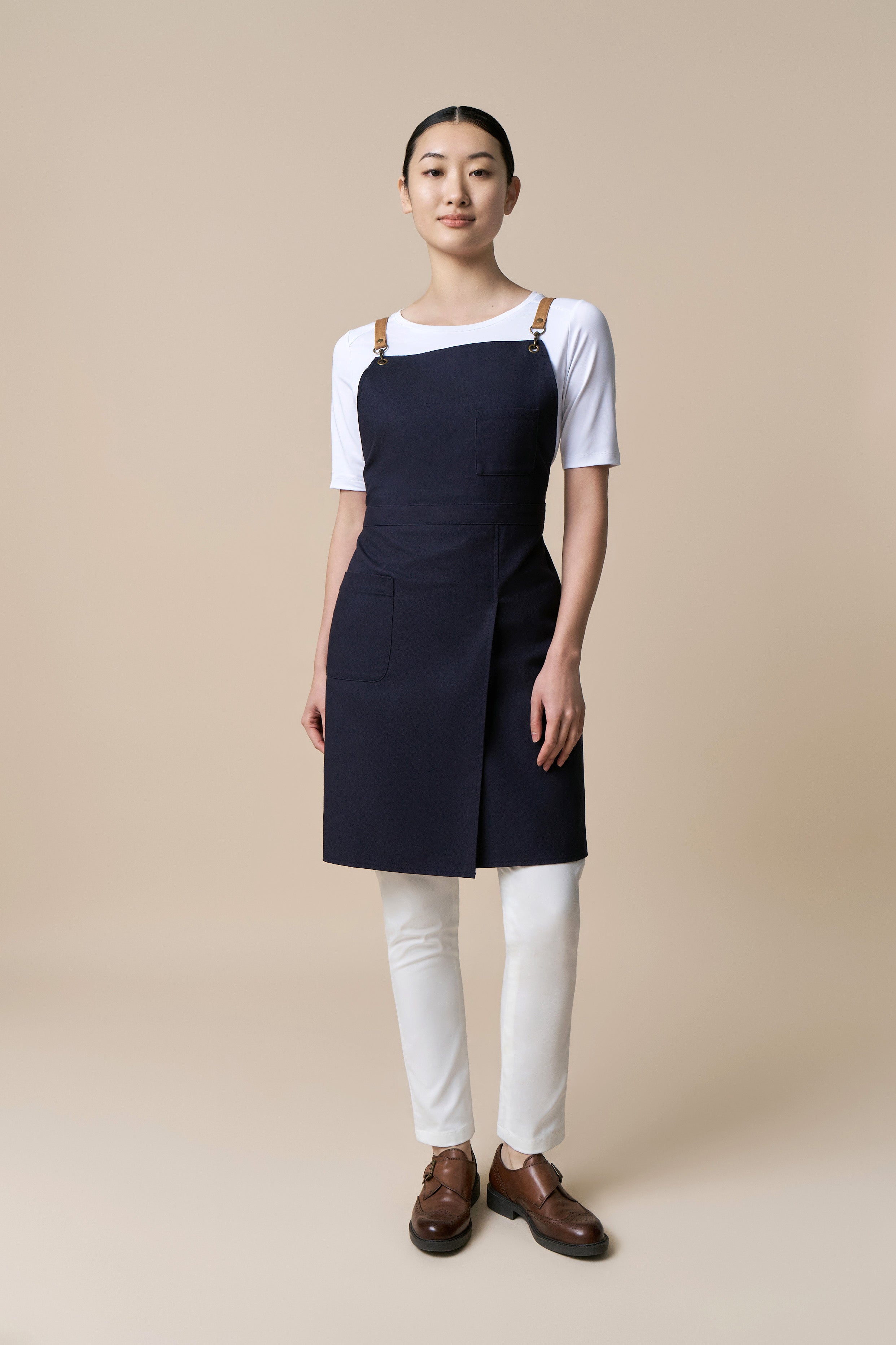 Poplar Bib Apron - Navy