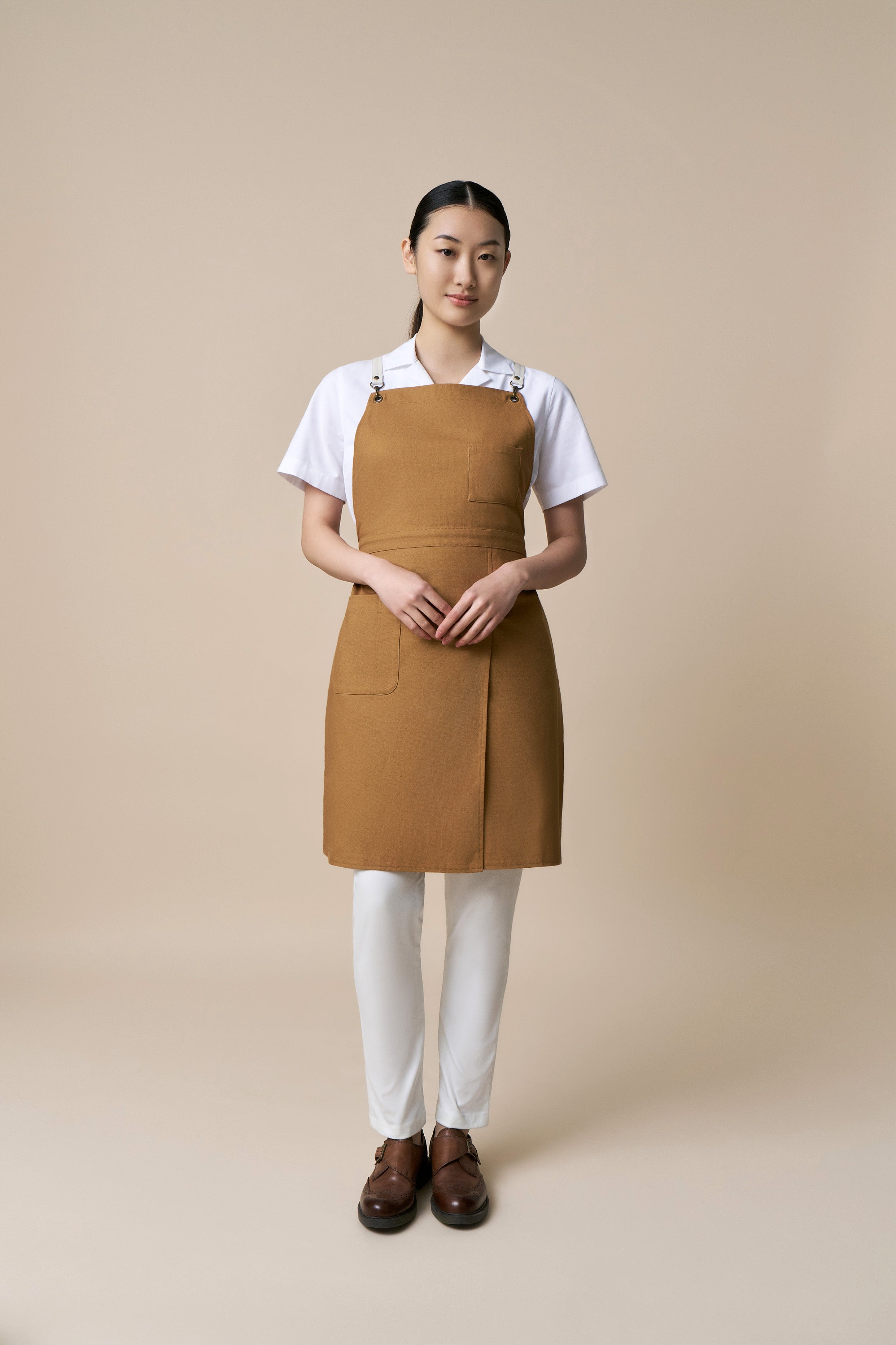 Poplar Bib Apron - Ochre