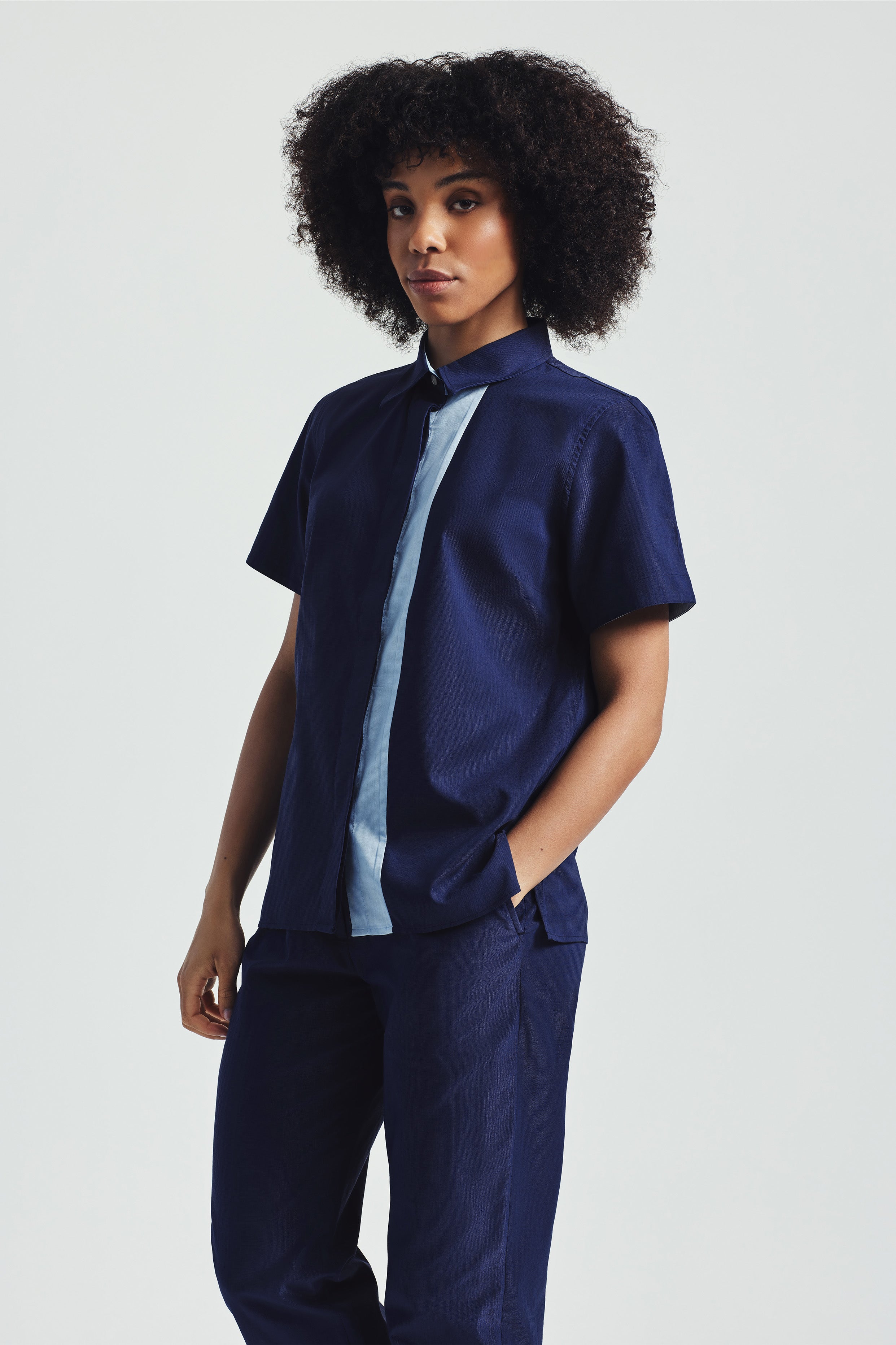 Daryl Blouse - Navy – Jalin