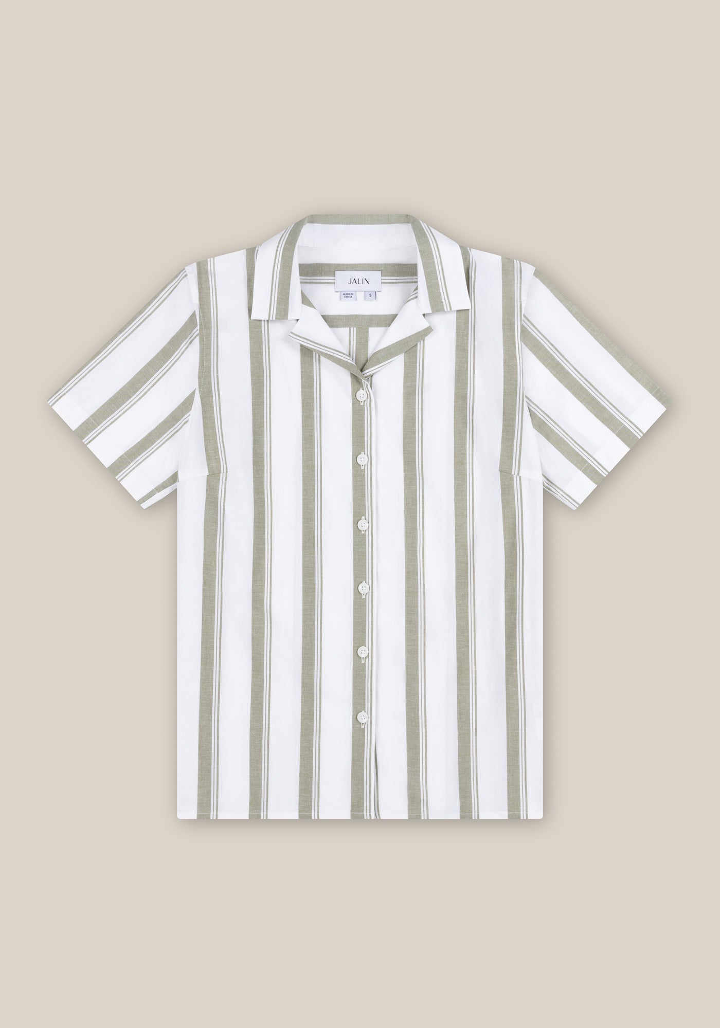 Beech Cuban Shirt - Green Stripe