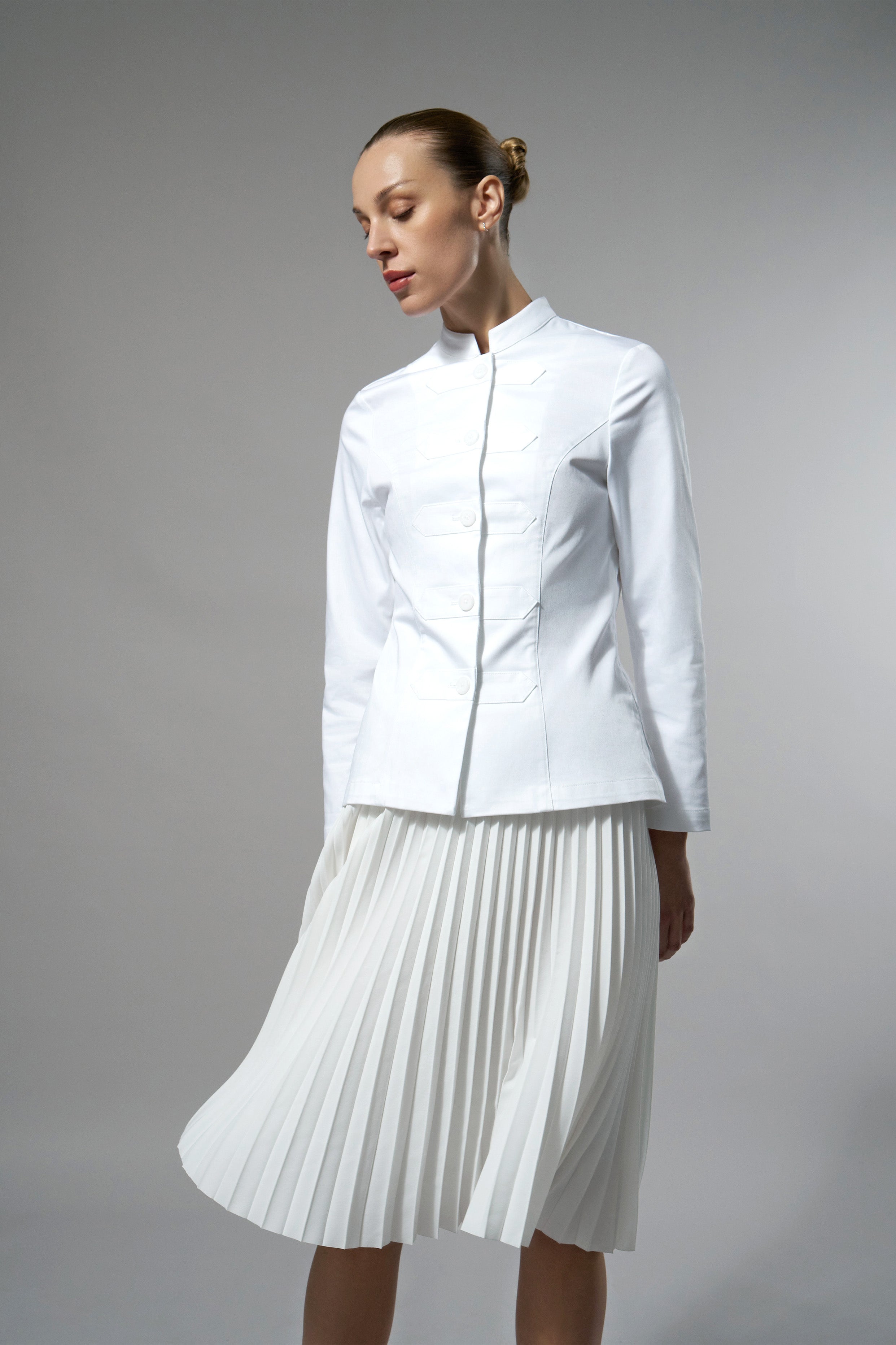 Lily Pleated Skirt - White