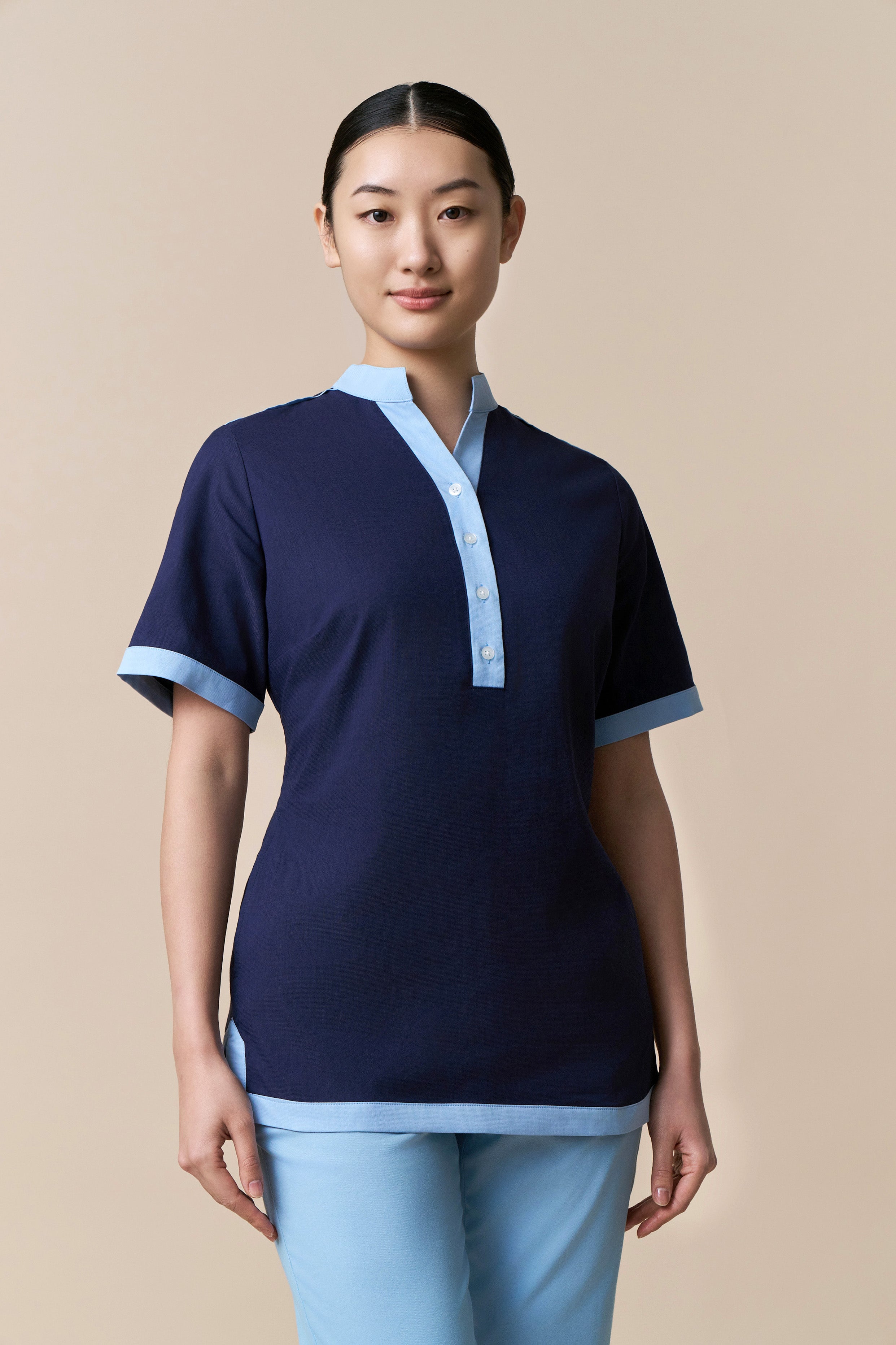 Hannah Tunic - Navy/Sky Blue