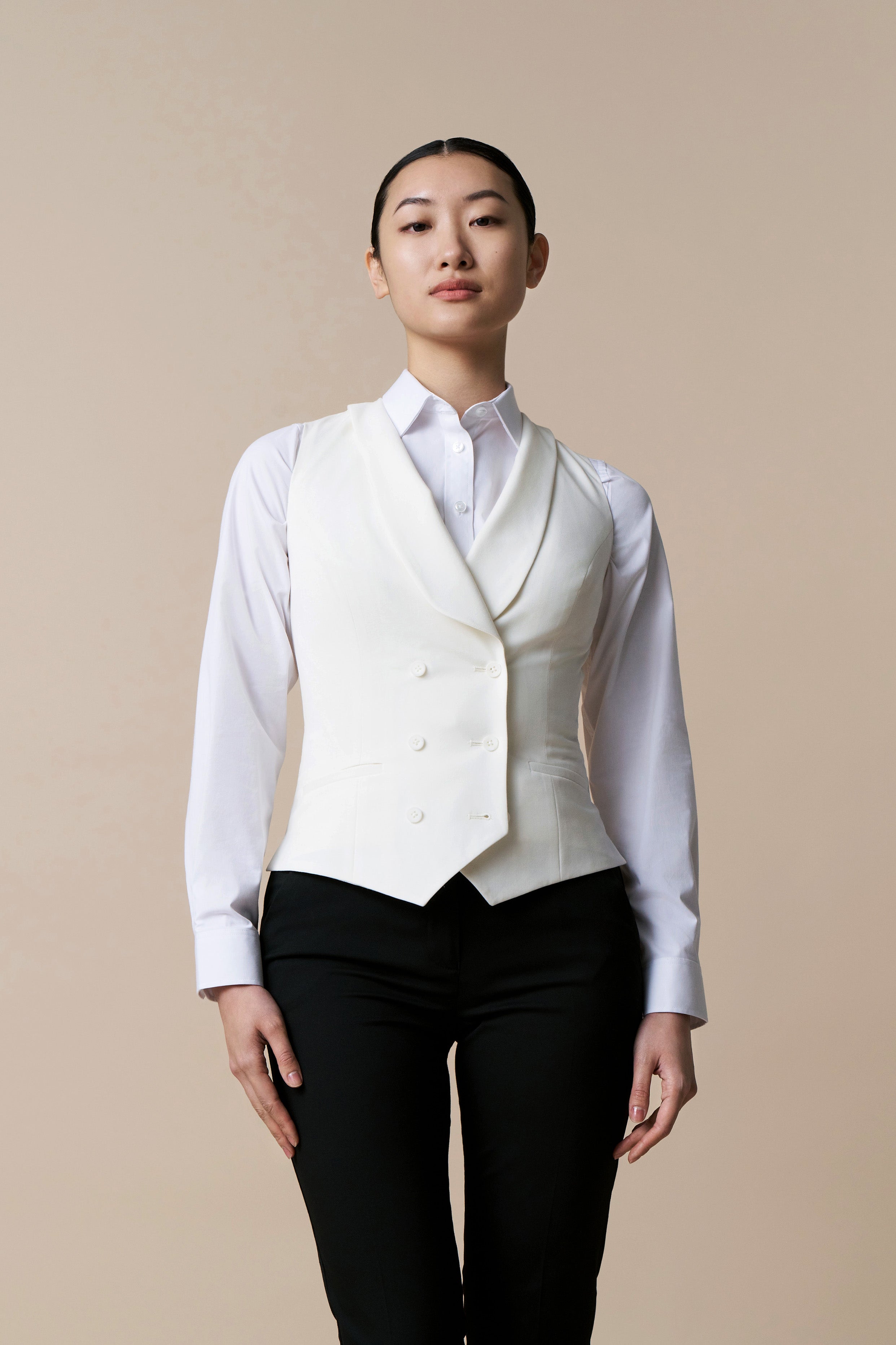 Laurel Waistcoat - Ivory