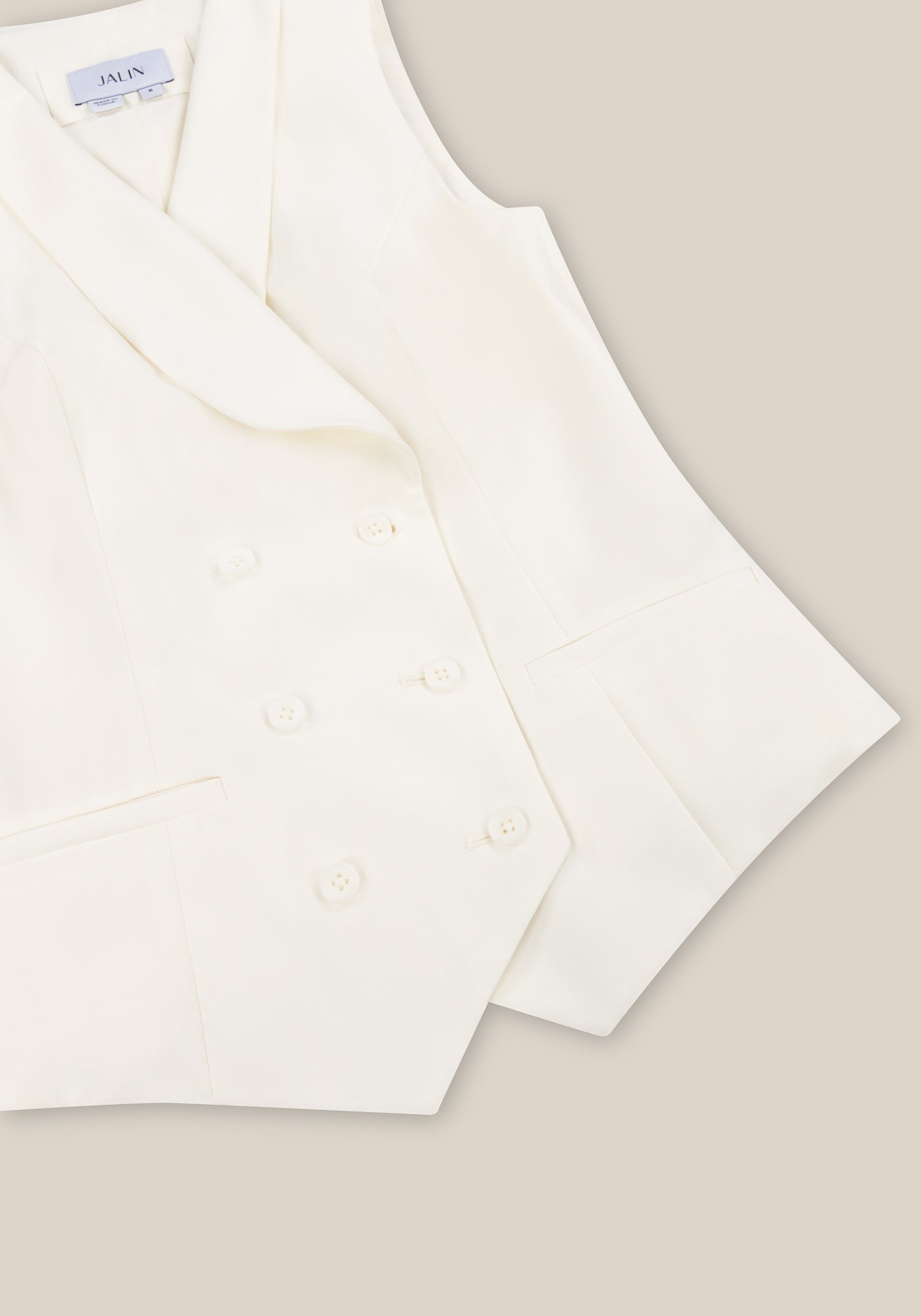 Laurel Waistcoat - Ivory