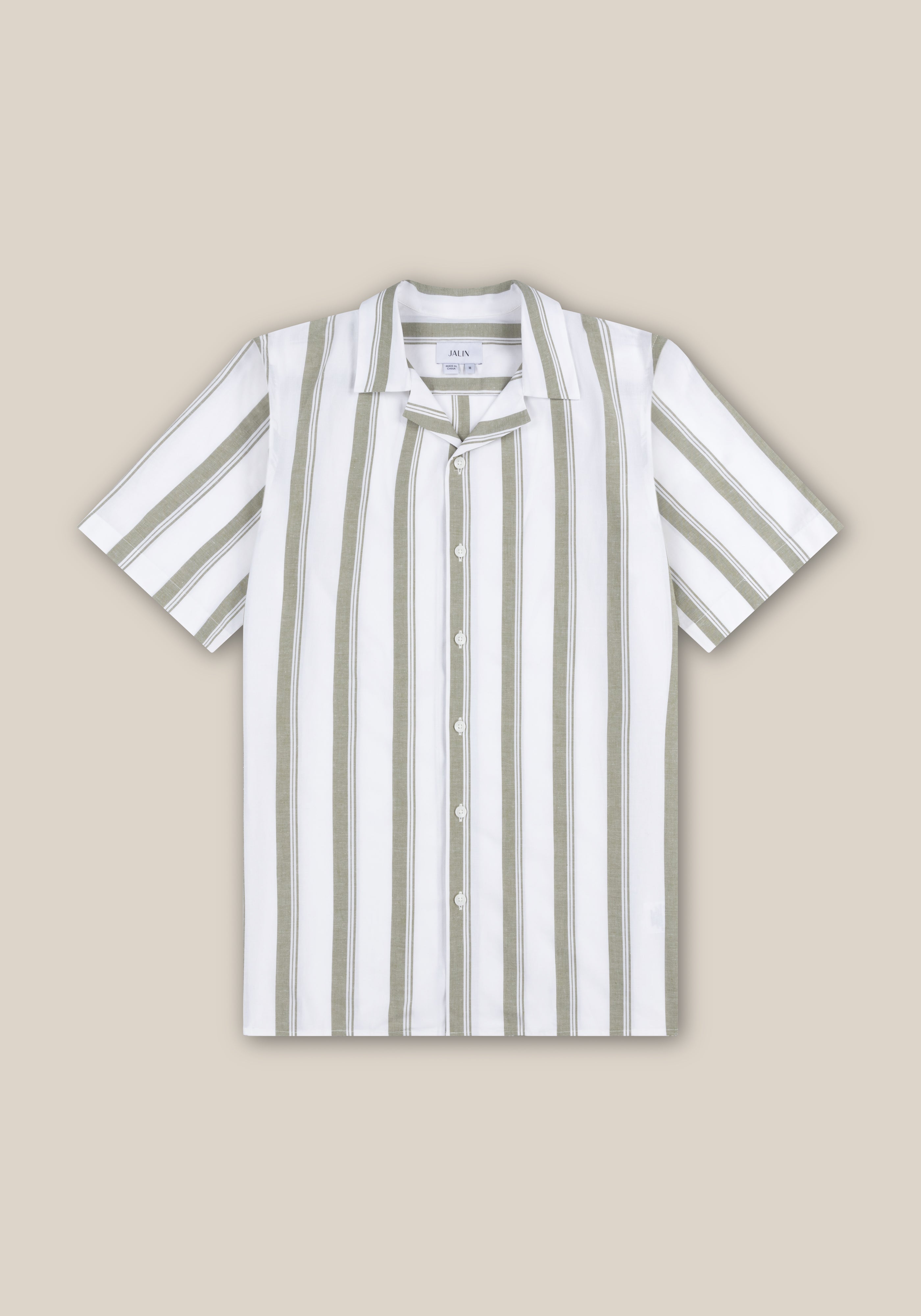 Willow Cuban Shirt - Green Stripe