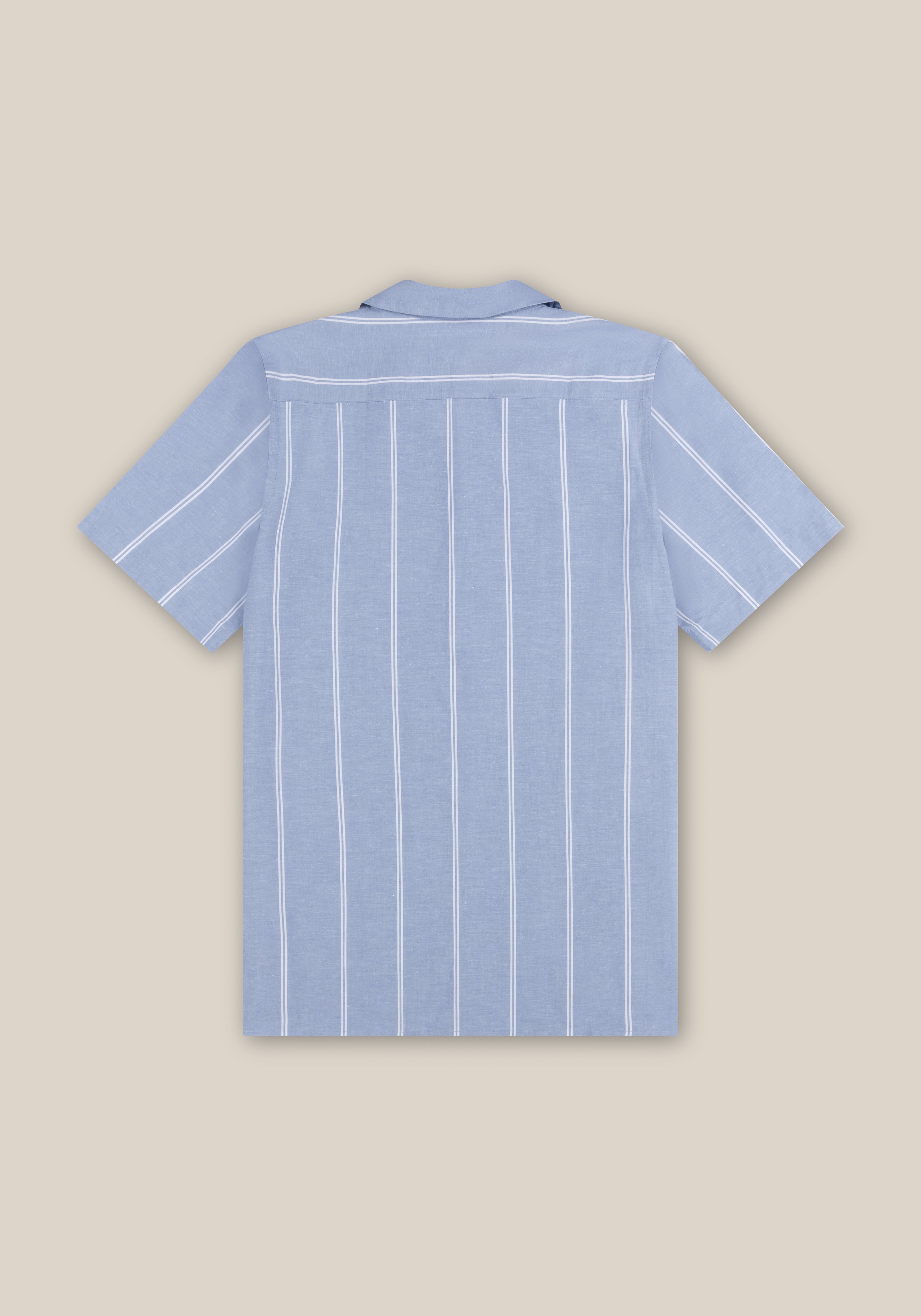 Willow Cuban Shirt - Blue Stripe