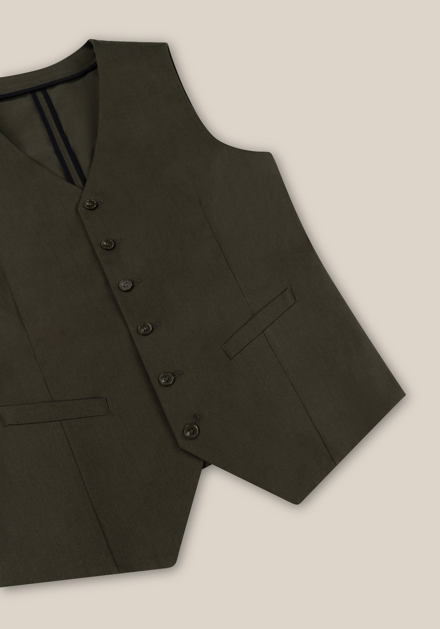 Zurich Waistcoat - Olive Khaki