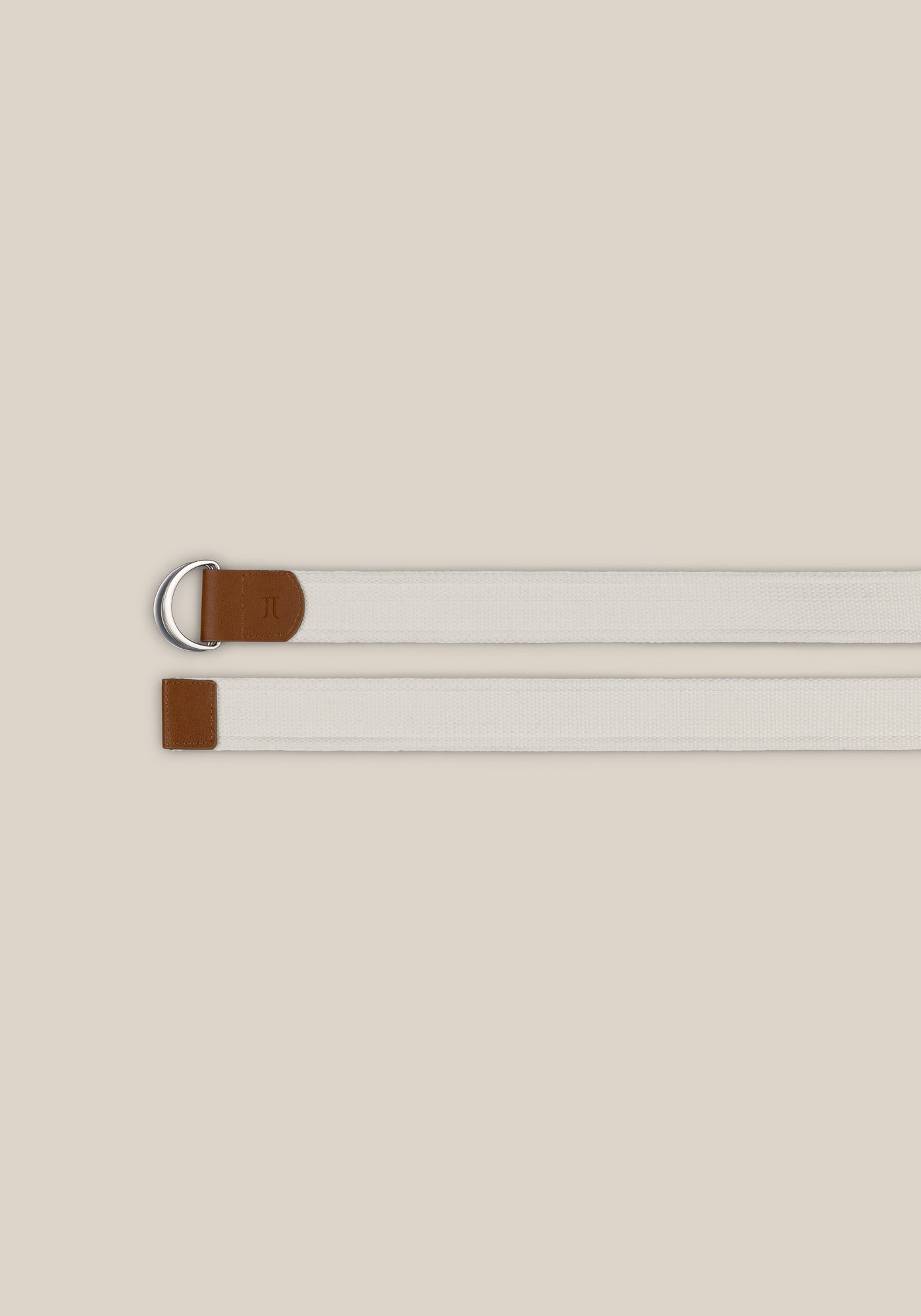 Tamarind Canvas D Ring Belt - Off White