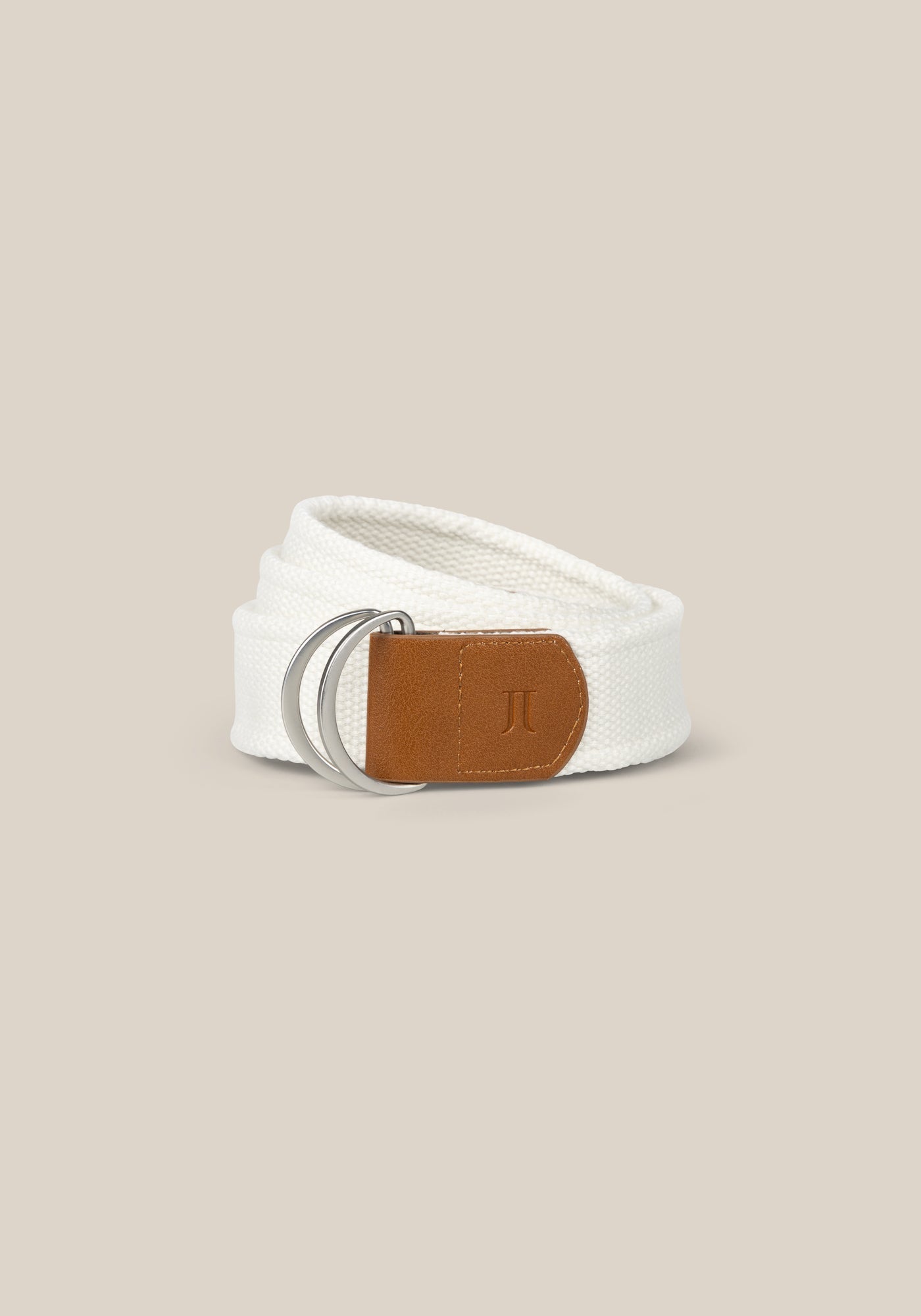 Tamarind Canvas D Ring Belt - Off White