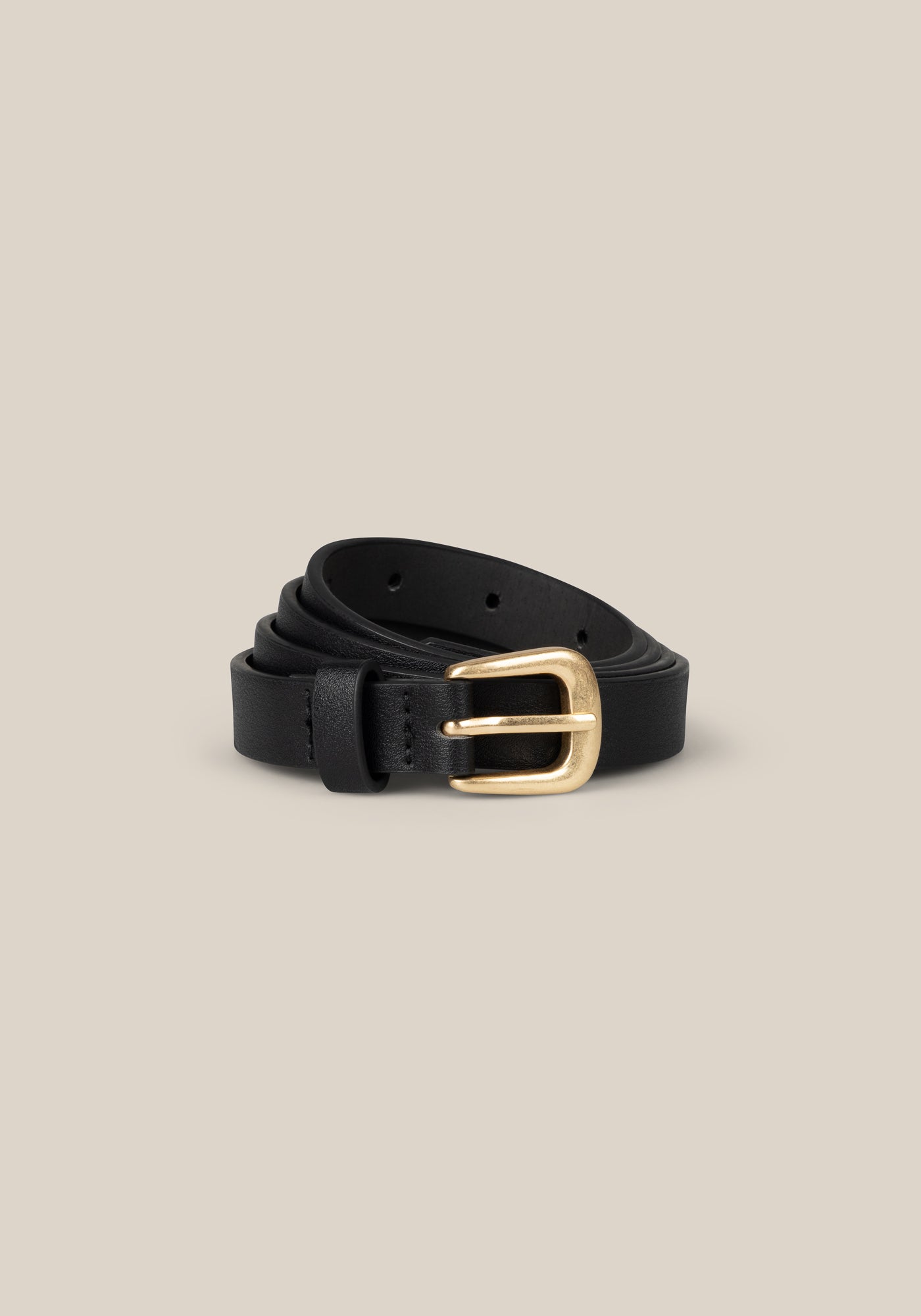 Coco Ladies Skinny Belt - Black