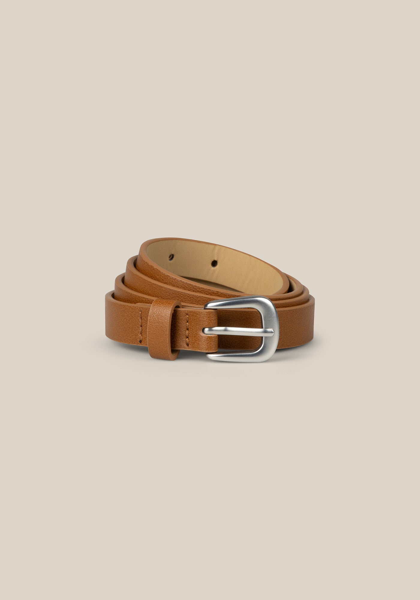 Coco Ladies Skinny Belt - Toffee